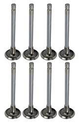 Valves, Exhaust, Stainless Steel, 1.500 in. Diameter, .341 in. Stem, 4.920 in. Length, Chevy, Set of 8