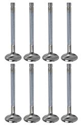 Valves, Exhaust, Stainless Steel, 1.500 in. Diameter, .341 in. Stem, 4.911 in. Length, Chevy, Set of 8