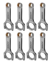 Connecting Rod, 4340 Steel, H-Beam, 5.933 in. Length, Bushed, Cap Screw, Ford, 4.6, 5.0L, Set of 8