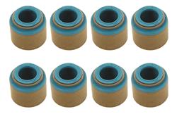 Valve Stem Seals, Viton®, Positive Stop, .500 in. Guide, 11/32 in. Valve Stem, Set of 8