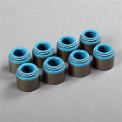 Valve Stem Seals, Positive Stop, PTFE, 0.344 in. Stem, 0.530 in. Guide, Set of 16