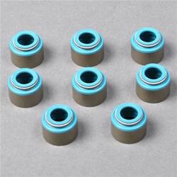 Valve Stem Seals, Viton®, Positive Stop, .530 in. Guide, 3/8 in. Valve Stem, Set of 8