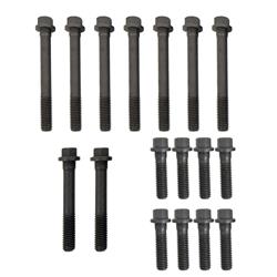 Cylinder Head Bolts, Steel, Natural, Hex Head, Chevy, Small Block, with Brodix Aluminum, Pontiac Heads, 1-Head