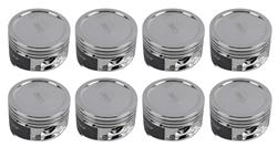 Pistons, Forged, Dish, 3.572 in. Bore, Ford, Modular V8, Set of 8