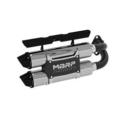 Mufflers, PowerTech, Slip-On, Round, Stainless Steel, Polaris, Pair