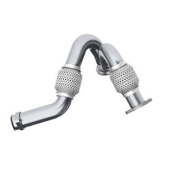 Exhaust Pipes, Turbo Up Pipes, Turbo Up-Pipes, Steel, Aluminized, 2.00 in. Diameter, Ford, 6.0L Diesel, Each