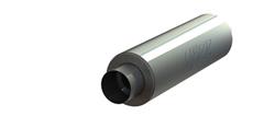 Muffler, 5.00 in. Center Inlet, 5.00 in. Center Outlet, 31.00 in. Overall length, Round, Aluminized Steel, Universal, Each