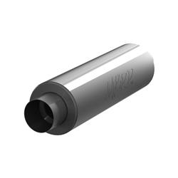 Muffler, Installer Series, Round, Stainless Steel, Natural, 5 in. Center Inlet/Outlet, 30 in. Length, Each