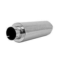 Muffler, Quiet Tone Series, Round, Steel, Aluminized, 4 in. Center Inlet/Outlet, 30 in. Length, Each