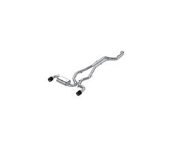 Exhaust System Kit, 3" Cat Back; Dual Rear; T304 Carbon Fiber Tips.