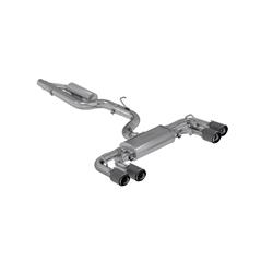 Exhaust System, Pro Series, Cat-Back, 304 Stainless Steel, Natural, Split Rear Exit, Carbon Fiber Tip, Volkswagen, Kit