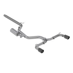 Exhaust System, Pro Series, Cat-Back, 304 Stainless Steel, Split Rear Exit, Natural, Carbon Fiber Tip, Volkswagen, Kit