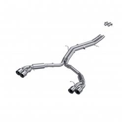Exhaust System, Pro Series, Cat-Back, 304 Stainless Steel, Split Rear Exit, Natural, Polished Tips, Audi, Kit