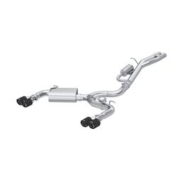 Exhaust Systems, Armor Pro, Cat-Back, Street Profile, T304 Stainless Steel, Quad Carbon Fiber Tips, Audi, Kit