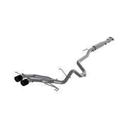 Exhaust System, XP Series, Cat-Back, 409 Stainless Steel, Driver Side Exit, Natural, Carbon Fiber Tip, for Hyundai, Veloster Turbo , Kit