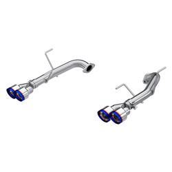 Exhaust System, Armor Pro, Axle-Back, Race Style, 2.50 in., Dual Split Rear Exit, 304 Stainless, Quad 4 in. Burnt Stainless Tips, Subaru, Kit