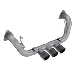 Exhaust System, Pro Series, Cat-Back, 304 Stainless Steel, Rear Exit, Natural, Carbon Fiber Tip, for use on Acura®, NSX, Kit