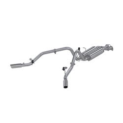 Exhaust System, Installer Series, Cat-Back, Steel, Split Side Exit, Aluminized, Polished Tip, Chevy, GMC, Pickup, Kit