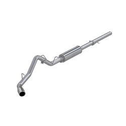 Exhaust System, XP Series, Cat-Back, 409 Stainless Steel, Passenger Side Exit, Natural, Polished Tip, Chevy, GMC, Pickup, Kit