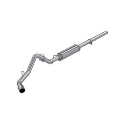 Exhaust System, Installer Series, Cat-Back, Steel, Passenger Side Exit, Aluminized, Polished Tip, Chevy/GMC, Pickup, Kit