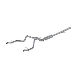 Exhaust System, Pro Series, Cat-Back, 304 Stainless Steel, Split Rear Exit, Natural, Chevy, GMC, Kit