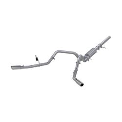 Exhaust System, Installer Series, Cat-Back, Steel, Split Rear/Split Side Exit, Aluminized, Polished Tip, Chevy, GMC, Kit