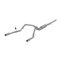 Exhaust System, XP Series, Cat-Back, 409 Stainless Steel, Split Rear Exit, Natural, Polished Tip, Chevy, GMC, Kit