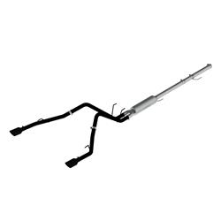 Exhaust System, Black Series, Cat-Back, Steel, Split Rear Exit, Aluminized/Black, Black Tip, Dodge, Ram, 5.7L, Kit