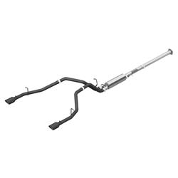 Exhaust System, Black Series, Cat-Back, Steel, Split Rear Exit, Aluminized/Black, Black Tip, Ram, Kit