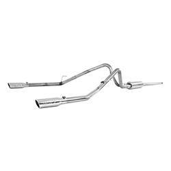 Exhaust System, XP Series, Cat-Back, 409 Stainless Steel, Split Rear Exit, Natural, Polished Tip, Ford, Pickup, Kit