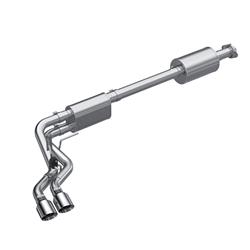 Exhaust System, Performance Series, Cat-Back, 304 Stainless Steel, Passenger Side Pre-Axle Exit, Polished Tip, Ford, Kit