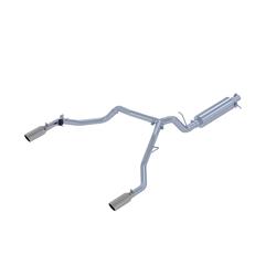 Exhaust System, Pro Series, Cat-Back, 304 Stainless Steel, Split Rear Exit, Natural, Polished Tip, Ford, Kit