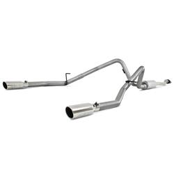 Exhaust System, Installer Series, Cat-Back, Steel, Split Rear Exit, Aluminized, Polished Tip, Ford, 3.5L, Kit