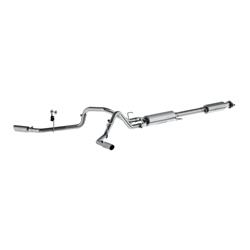 Exhaust System, XP Series, Cat-Back, 409 Stainless Steel, Split Side Exit, Natural, Polished Tip, Ford, 5.0L, Kit