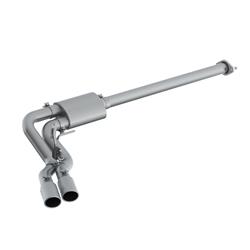 Exhaust System, XP Series, Cat-Back, 409 Stainless Steel, Passenger Side Exit, Natural, Polished Tip, Ford, 2.7L, 3.3L, 3.5L, 5.0L, Kit