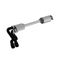 Exhaust System, Black Series, Cat-Back, Steel, Passenger Side Exit, Aluminized/Black, Black Tip, Ford, Kit