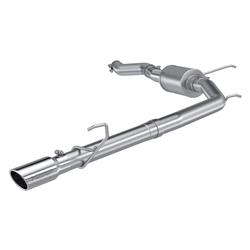 Exhaust System, Armor Lite, Cat-Back, Street Style, 3.00 in., Driver Side Exit, Aluminized Steel, 4 in. Polished Stainless Tip, Ford, Kit