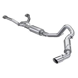 Exhaust System, Armor Lite, Cat-Back, Street Style, 3.00 in., Driver Side Exit, Aluminized Steel, 4 in. Polished Stainless Tip, Toyota, Kit