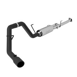 Exhaust System, Black Series, Cat-Back, Steel, Passenger Side Exit, Aluminized/Black, Black Tip, Toyota, 4.6L, 5.7L, Kit