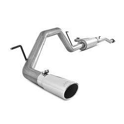 Exhaust System, XP Series, Cat-Back, 409 Stainless Steel, Passenger Side Exit, Natural, Polished Tip, for Nissan, Titan, Kit