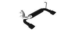 Exhaust System, Black Series, Rear Axle-Back, Steel, Split Rear Exit, Aluminized/Black, Black Tip, Jeep, 3.6L, 3.8L, Kit