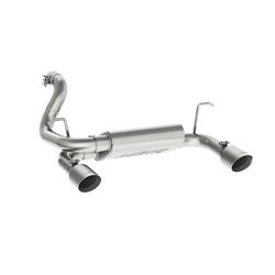 Exhaust System, XP Series, Rear Axle-Back, 409 Stainless Steel, Split Rear Exit, Natural, Polished Tip, Jeep, Kit