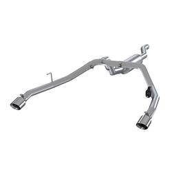 Exhaust System, Pro Series, Cat-Back, 304 Stainless Steel, Split Rear Exit, Natural, Polished Tip, Jeep, Kit