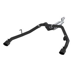 Exhaust System, Black Series, Cat-Back, Steel, Split Rear Exit, Aluminized/Black, Black Tip, Jeep, Kit
