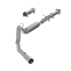 Exhaust System, Installer Series, Cat-Back, Steel, Passenger Side Exit, Aluminized, Polished Tip, Chevy/GMC, Duramax, Kit