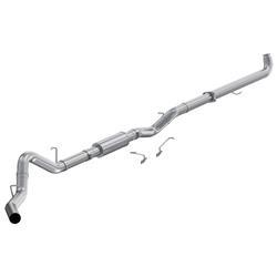 Exhaust System, Performance Series, Downpipe Back, Steel, Passenger Side Exit, Aluminized, 6.6L Duramax, Chevy, Kit