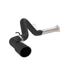 Exhaust System, Black Series, Particulate Filter Back, Steel, Passenger Side Exit, Aluminized/Black, Black Tip, Chevy/GMC, Duramax, Kit