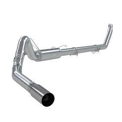 Exhaust System, Pro Series, Turbo-Back, 304 Stainless Steel, Passenger Side Exit, Natural, Polished Tip, Dodge, Pickup, Cummins, Kit