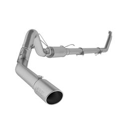 Exhaust System, XP Series, Turbo-Back, 409 Stainless Steel, Passenger Side Exit, Natural, Polished Tip, Dodge, Pickup, Cummins, Kit