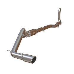 Exhaust System, XP Series, Turbo-Back, 409 Stainless Steel, Passenger Side Exit, Natural, Polished Tip, Dodge, 5.9L, Kit